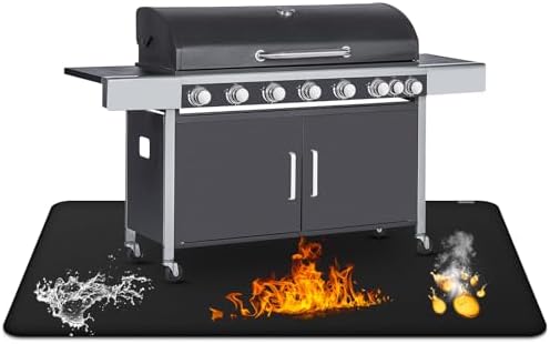 30 x 48inch Grill Mat for Outdoor Grill, Double-Sided Fireproof Grill Pad by FIREWESS