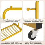 Sywhitta Metal Garment Clothing Rack on Wheels - Image 3
