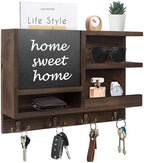 WEWEOW Key Holder for Wall, Mail Organizer Wall Mount by WEWEOW