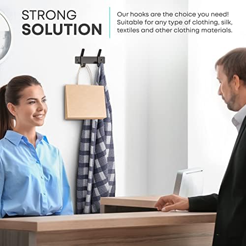 Coat Rack Wall Mount – 6 Inch Stainless Steel Hook Rail - Image 5