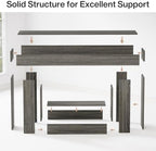 Tribesigns 63" Console Table, Farmhouse 2-Tier Entryway Table - Image 6