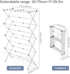4-Tier Foldable Clothes Drying Rack 15" D x 29" W x 52" H - Image 2