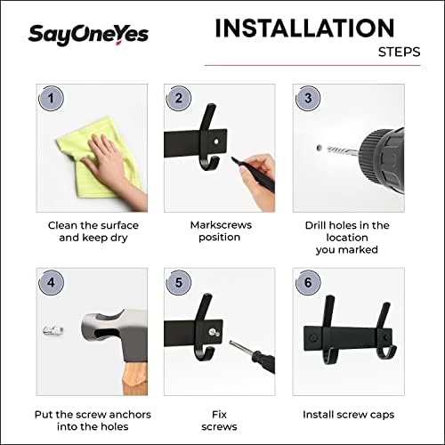 Coat Rack Wall Mount – 6 Inch Stainless Steel Small Hook Rail - Image 6