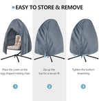 【Upgraded】RICHIE 90”x78” Patio Egg Chair Covers Waterproof & UV Resistant - Image 7
