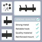 Coat Rack Wall Mount – 9 Inch Stainless Steel Small Hook Rail - Image 3