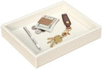 HofferRuffer Faux Leather Vanity Tray, Elegant Desktop Storage Organizer - Image 6