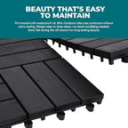 Bliss Outdoors 12-Slat Acacia Hardwood Deck Tiles, Aged Black - Image 5