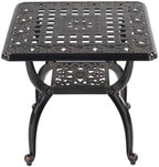 Cast Aluminum Outdoor Side Table, Small Patio Table, Outdoor Coffee Tables - Image 5