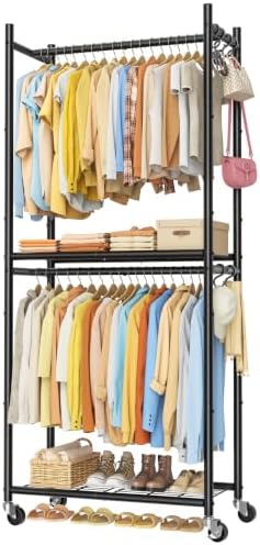 HOMIDEC Clothes Rack, 79.7" Double-Tier Clothing Rack by DecorateYourHome