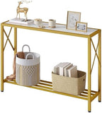 Tajsoon Entryway Table 41.8", 2 Tier Gold Console Table by Tajsoon