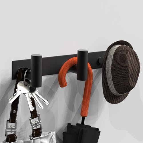 VAEHOLD Black Hat and Coat Wall Mount Rack - Image 3