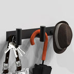 VAEHOLD Black Hat and Coat Wall Mount Rack - Image 3