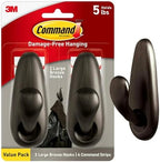 Command Forever Classic Large Metal Hooks, Damage Free Decorating, 2 Hooks by Command
