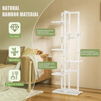 ROMGUAR CRAFT 6 Tier Bamboo Plant Stand Indoor, Tall Flower Holder - Image 5