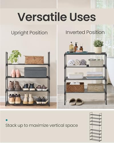 SONGMICS Shoe Rack, Vertical 4-Tier Metal Shoe Organizer - Image 4