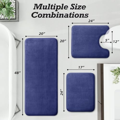 HUXMEYSON Bathroom Rugs Sets 3 Piece, Non-Slip & Quick Dry Bath Mat Set - Image 2