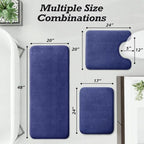 HUXMEYSON Bathroom Rugs Sets 3 Piece, Non-Slip & Quick Dry Bath Mat Set - Image 2