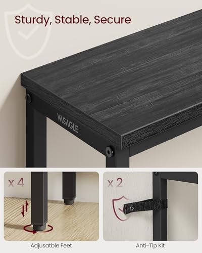 VASAGLE 31.5" Console Table, Narrow Behind Couch Table, 1 Tier - Image 4
