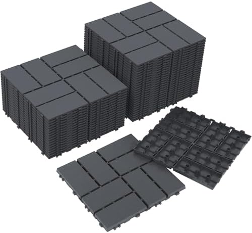 Neoaider Decking Tiles 44Pcs, Dark Grey by Neoaider