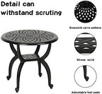 YKSY&YKSY Jardin DE Centennial Cast Aluminum Side/End Table, Anti-Rust Coffee - Image 5