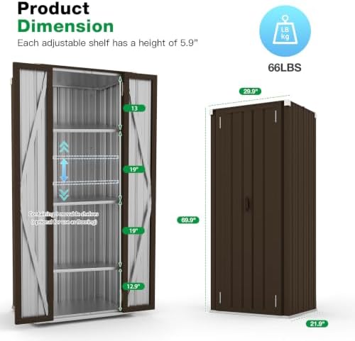 AECOJOY Outdoor Storage Cabinet Waterproof - Image 7