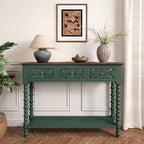 Console Table with 3 Vintage Carved Drawers by MeetSurmorn