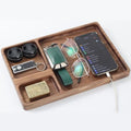 Walnut Wooden Valet Tray – Bedside Table Organizer by Seedwave