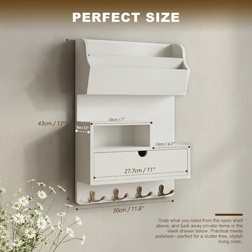 Rebee Vision Pine Wood Key Holder Wall Mount - Image 2