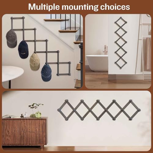 SCUNDA Rustic Wall Mounted Hat Rack - Image 3