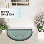 OLANLY Half Circle Front Door Mat Outside 29.5x17 All-Season Rubber Doormat - Image 2