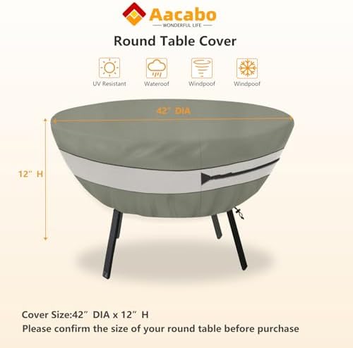 Round Patio Table Cover, Suitable - Image 2