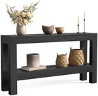 LITTLE TREE 63-Inch Black Console Table by LITTLETREE