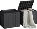 Devoko 30 Gallon Resin Deck Box 2 Pack Outdoor Indoor Waterproof Storage Box by DEVOKO