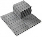 Interlocking WPC Decking Tiles – 12”x12” Outdoor Flooring, Waterproof & Durable by Unounc