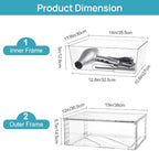 Vtopmart 3 Pack Large Clear Stackable Storage Drawers - Image 3