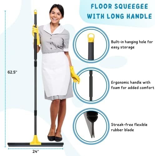 Floor Squeegee for Concrete and Tile Cleaning - Image 2