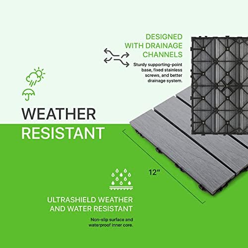 NewTechWood UltraShield Naturale 1 ft. x 1 ft. Composite Deck Tiles - Image 4