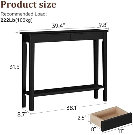AQIMUELE Wood Console Table - Image 2