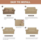 Easy-Going 100% Waterproof Loveseat Couch Cover Stretch Jacquard Sofa Cover - Image 5