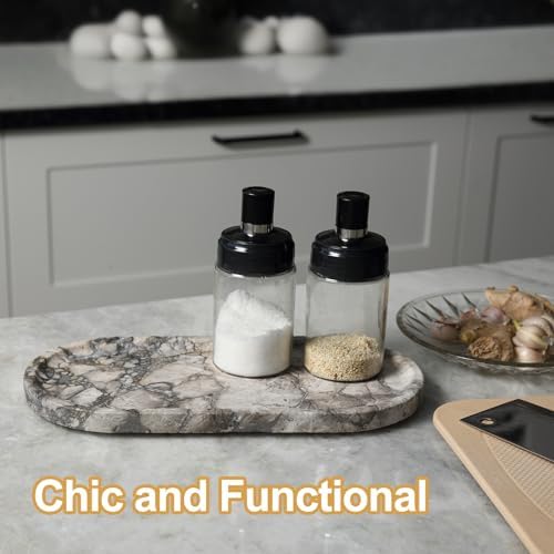 Koville Turkish Natural Travertine Tray, Catchall Tray - Image 7