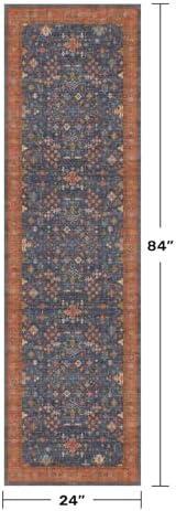 Hazo Haus Navy Blue Runner Rug 2x7 - Image 2