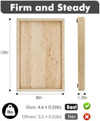 Real Natural Travertine Tray for Bathroom, Kitchen Counter - Image 2