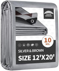 RAINDEWAY 12x20 Feet Tarps Heavy Duty Waterproof, 10Mil Multipurpose Tarp by RAINDEWAY