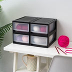 IRIS USA 4-Pack, 6 Qt. Small Stacking Drawer Storage Organizer - Image 2