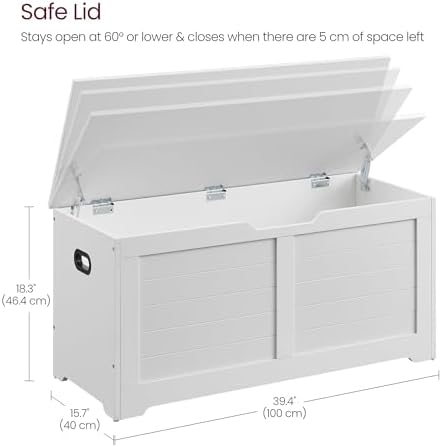 VASAGLE Storage Chest, 39.4 Inches Width Bench - Image 3