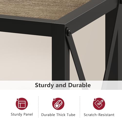 Tajsoon Console Table 41.8", 2 Tier Industrial Entryway Table - Image 4