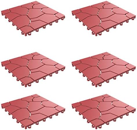 Pure Garden 6-Pack Polypropylene Interlocking Patio Deck Tiles by PureGarden