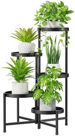iDavosic.ly 5 Tier Large Plant Stand Indoor Outdoor, 10 In Wide Tray by iDavosicly