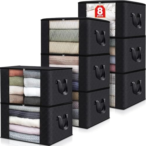 Fab totes 8 Pack Storage Bags for Clothes Blanket Storage Bins by Fabtotes