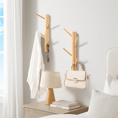 TIOPGHAD 2-Pack Small Vertical Wall Mount Coat Rack - Image 6